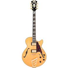 D'Angelico D&apos Angelico Deluxe SS Stairstep Satin Honey guitare semi-hollow body avec étui