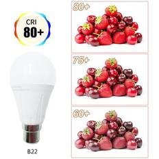 Light Bulbs 12W led A60 Ball Bulb Warm White 3000K B22 Pack of 3