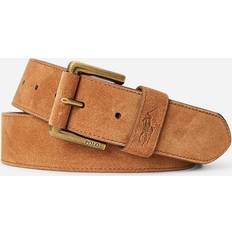 Homme - Polo Ceintures Polo Ralph Lauren Signature Pony Suede Belt - Tan