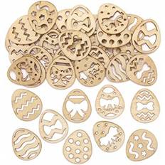 Crafts sale Baker Ross Baker Ross Easter Egg Mini Wooden Shapes Pack of 72, Easter Crafts, Craft For Kids AX917