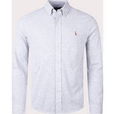 Grå - Oxfordskjorter Polo Ralph Lauren Knit Oxford Long Sleeved Shirt Grey