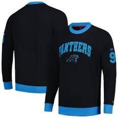 Tommy Hilfiger Men Sweaters Tommy Hilfiger Men's Black Carolina Panthers Reese Raglan Tri-Blend Pullover Sweatshirt