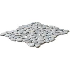 Tiles The Tile Life Recycled Cenote Pebble 13" 13" Ocean Glass Mosaic Blue