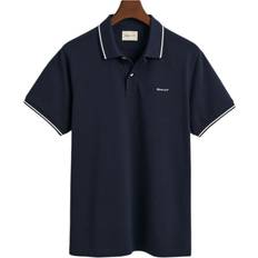 Gant Tipping SS Pique Polo - Evening Blue