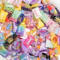 Halloween candy Shein 10pcs/set Assorted Halloween Style Polyresin Candy Shaped Creative Diy Jewelry Making Material Mix