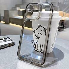 Cat phone Shein Transparent Cat Phone Case For Apple 15/14/13/12/11