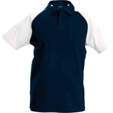 Clothing Kariban Contrast Baseball Polo Shirt Navy