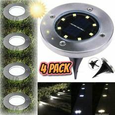 4 Pack LED Solar Power Ground Lights Decking Garden