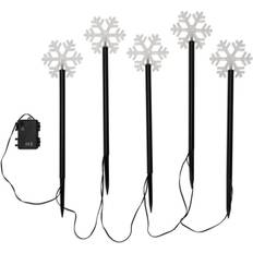 Best Garden Decorations ValueLights Snowflake Black Outdoor Ground Spike One