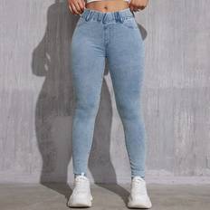 Shein Jeans Shein Slim Fit Distressed Denim Jeans