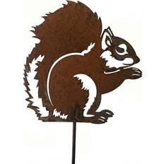 Black Garden Ornaments Poppyforge LTD Squirrel on Stake Steel W20.3