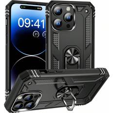 Shein Shockproof Armor Bumper Phone Case For IPhone Samsung Finger Holder Magnetic Metal Ring Cover
