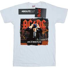 Kleding AC/DC Damen/Damen Live At River Plate Columbia Records Boyfriend-T-Shirt aus Baumwolle