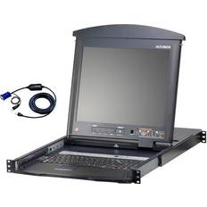 KVM Switches Aten KL1516AM 16-Port 17" Cat5 High-Density Dual Rail LCD KVM Switch with 12x KA7970 Cable