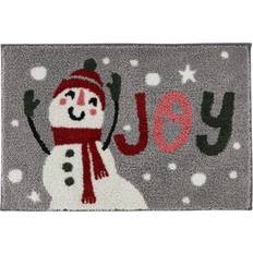 Grey Non-Slip Bath Mats Fusion Snowman Rectangle Bath Mat