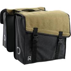 vidaXL Dubbele fietstas Canvas Tas 38L Groen/Zwart