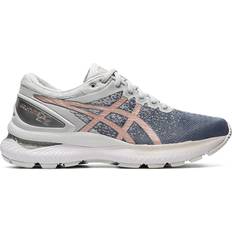 Asics Gel-Nimbus - Women Shoes Asics Gel-Nimbus Womens Grey Knit Trainers