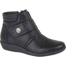 Boulevard Womens/Ladies Wide Fit Ankle Boots 7 UK Black