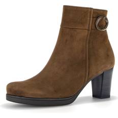 Zipper Ankle Boots Gabor 'Dove' Heeled Ankle Boots Brown
