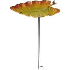 Garden & Outdoor Environment St Helens Helens Metal Bird Bath Feeder Leaf Shape