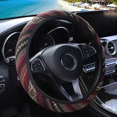 Shein Geometric Pattern Breathable Car Steering Wheel Cover