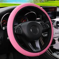 Shein 3D Embossed PU Leather Car Steering Wheel