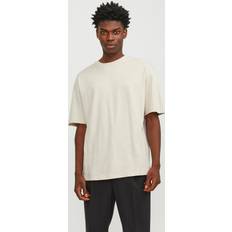Jack & Jones Cotton T-shirts Jack & Jones Plain Crew T-shirt Grey