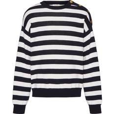 Valentino Multifärgade Kläder Valentino Striped cotton and wool sweater multicoloured