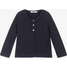 Pocket Cardigans Children's Clothing Babidu Babidu Navy Blue Cotton Knit Cardigan Blue month