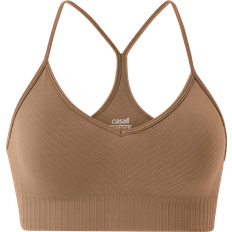 Brune - Dame Singleter Casall Treningstopp Seamless Graphical Rib Sports Top Brun