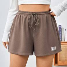 Shein 3XL Shorts Shein Plus Women's Brown Knitted Sporty Shorts