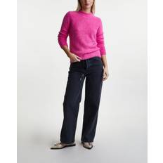 Ganni Tröjor Ganni Brushed Alpaca Oneck Dam Sweaters