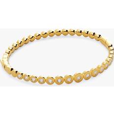 Monica Vinader Transparent Bracelets Monica Vinader Diamond Graduated Bangle, Gold