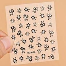 Nagelprodukter Shein 90sheets Floral Print Nail Art Sticker