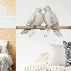 1pc Wall Sticker Of Doves On A Branch, Self-Adhesive Decoration For Room