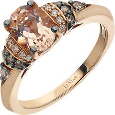 Le Vian 14ct Strawberry Gold Peach Morganite & Diamond Ring