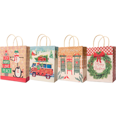 Christmas Gift Bags Pack of 12 Assorted Medium Christmas Gift Bags with Handle