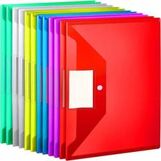 Multicoloured Binders & Folders Shein 12 Pcs Plastic Envelopes A4 Size