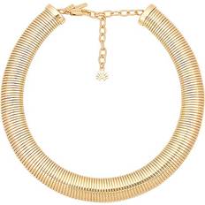 Lele Sadoughi Snake Chain Necklace in Metallic Gold