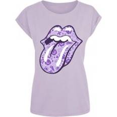 Blomstrede T-shirts Rolling Stones The Rolling Stones T-shirt Floral Tongue till Damer lilla