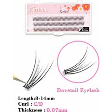 Makeup Shein 120pcs/Box Fish Tail Faux Eyelashes, 0.07mm Thickness, C/D Curvature 8-14mm Optional, Super Natural Looking Eye Lashes For Grafting