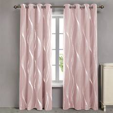 Gardiner & Tillbehör Shein 1pc Silver-Plated Ripple Style High Blackout Decorative Curtain, Thermal Insulated & Uv Blocking, Suitable For