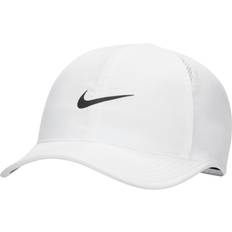 Men - White Caps Nike Dri-FIT Club Unstructured Featherlight Cap - White/Black