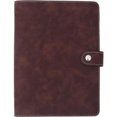 Brown Notepads Multitasky Vegan Leather Organizational A5 Sticky Note Ruler