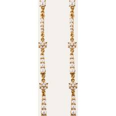 Parel Oorbellen Oscar de la Renta Flower Pearl Champagne Earrings