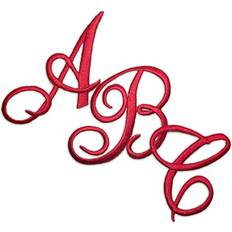 Red Patches & Appliqués Monogram Letter Patch 26 Piece Kit Script Iron On Appliques Kit Includes All 26 Cursive Letters for Clothing Stockings and More!