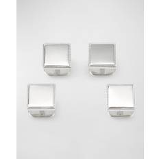 Men - Silver Earrings Men's Sterling Silver Square Shirt Studs