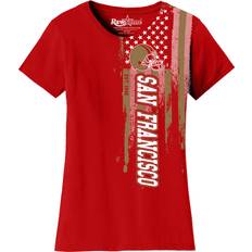 Soccer T-shirts RAWSOME T-SHIRTS Women's Football USA Flag T-Shirt San Francisco Red