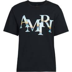 Amiri T-Shirts Amiri Staggered Tee - Black