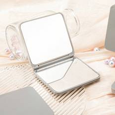 Makeup Shein 1pc Portable Double-sided Square Makeup Mirror As Gift For Sister, Aunt, Mother, Party Etc